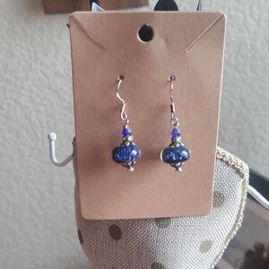Elegant Blue and Silver Earrings